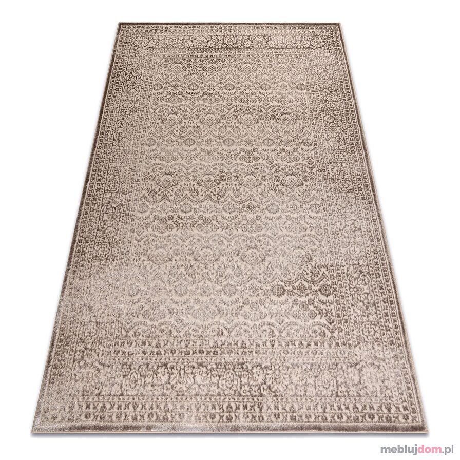 Dywan AURA J1361 beż - Ramka, ornament, strukturalny, nowoczesny
