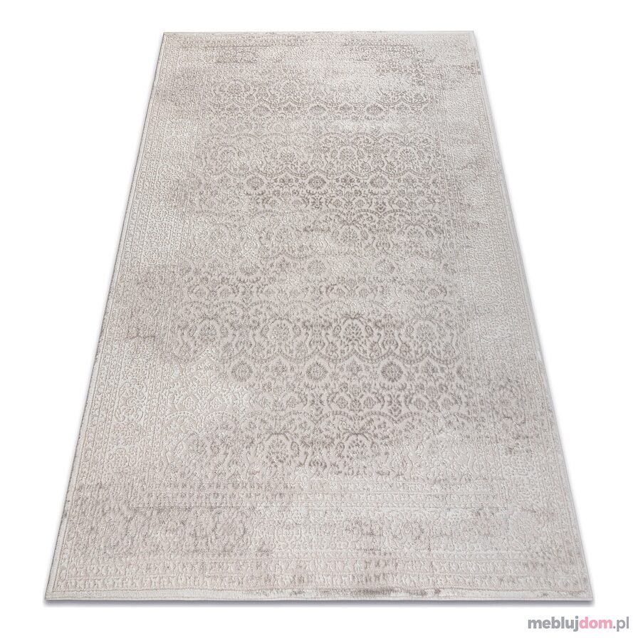 Dywan AURA J1361 krem - Ramka, ornament, strukturalny, nowoczesny