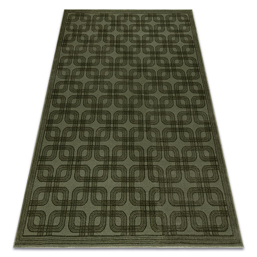 Dywan AURA J2556A zielony - Geometryczny, strukturalny, nowoczesny