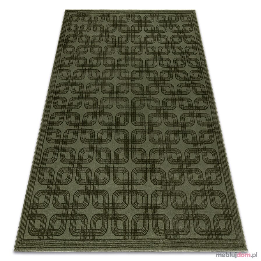 Dywan AURA J2556A zielony - Geometryczny, strukturalny, nowoczesny