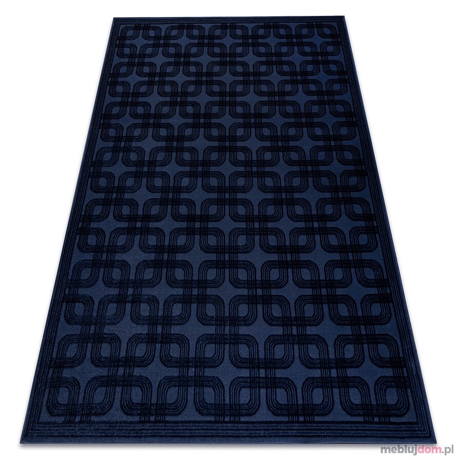 Dywan AURA J2556A ciemny niebieski - Geometryczny, strukturalny, nowoczesny