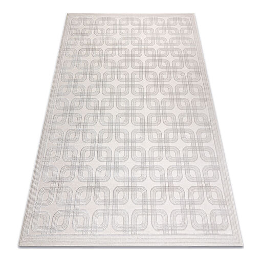 Dywan AURA J2556A krem / jasnoszary - Geometryczny, strukturalny, nowoczesny