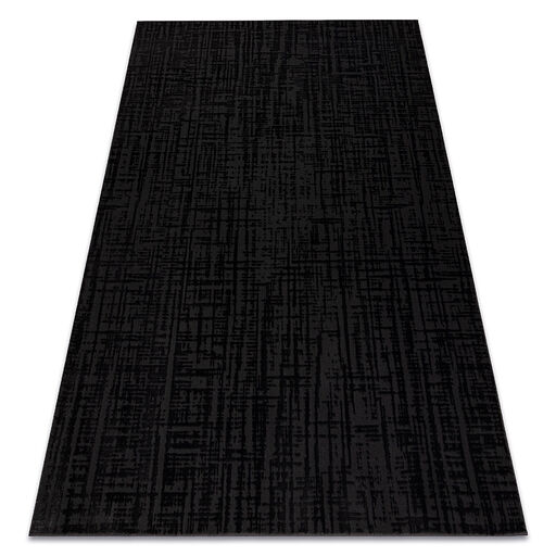 Dywan AURA J2557A czarny / antracyt - Linie, strukturalny, nowoczesny