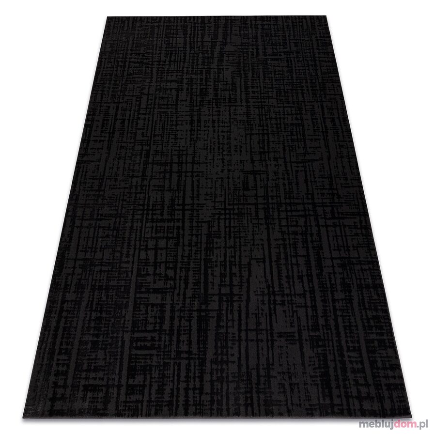 Dywan AURA J2557A czarny / antracyt - Linie, strukturalny, nowoczesny