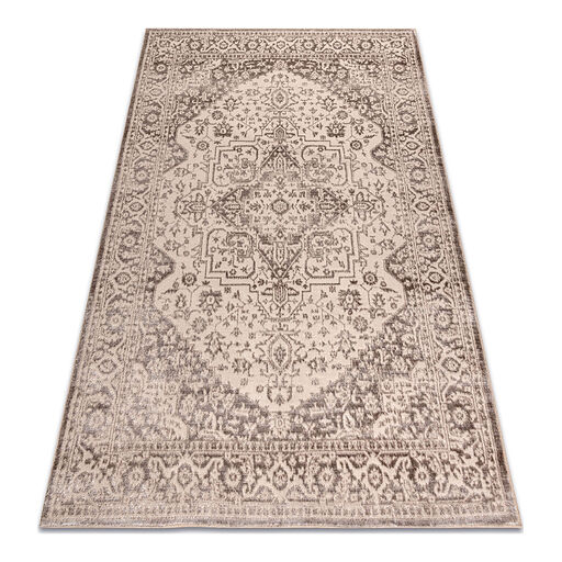 Dywan AURA J2818 beż - Ramka, ornament, strukturalny, nowoczesny