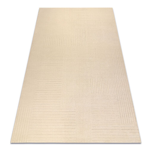 Dywan TEXTURA 488.10.LA100 wełniany OSTA - Linie, geometryczny strukturalny krem