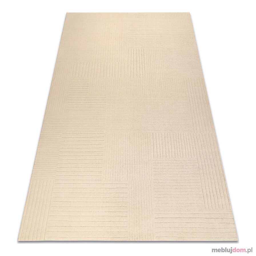 Dywan TEXTURA 488.10.LA100 wełniany OSTA - Linie, geometryczny strukturalny krem