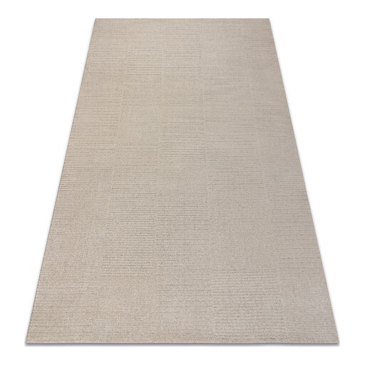 Dywan TEXTURA 488.22.LA110 wełniany OSTA - Linie, geometryczny strukturalny szary / beż