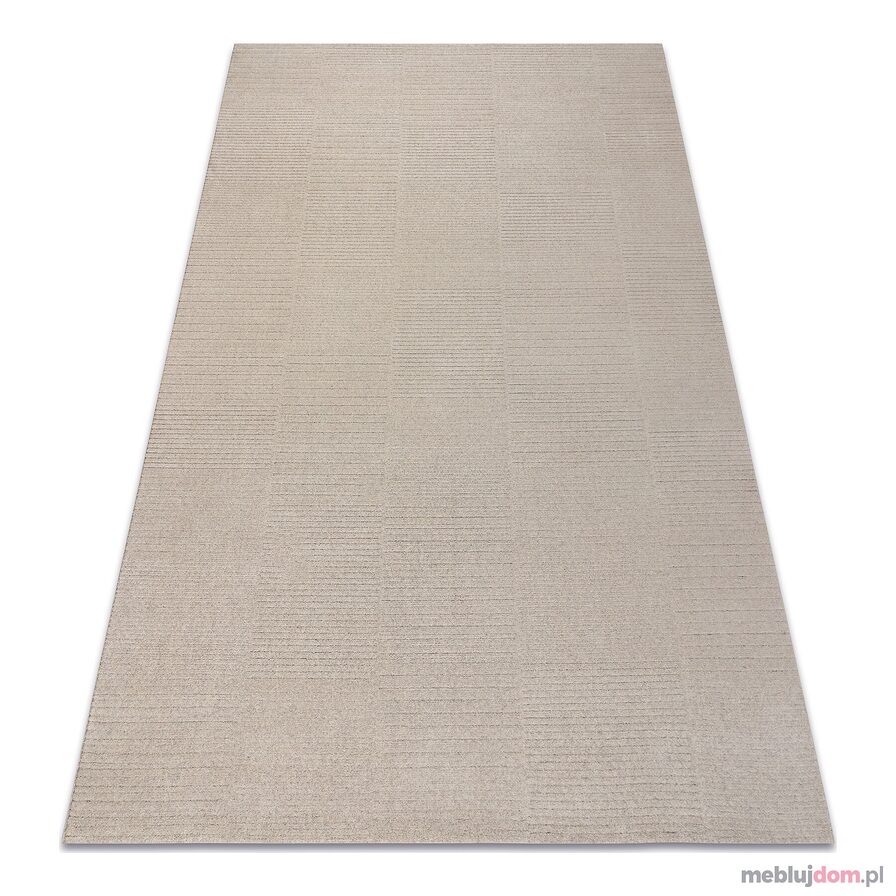 Dywan TEXTURA 488.22.LA110 wełniany OSTA - Linie, geometryczny strukturalny szary / beż