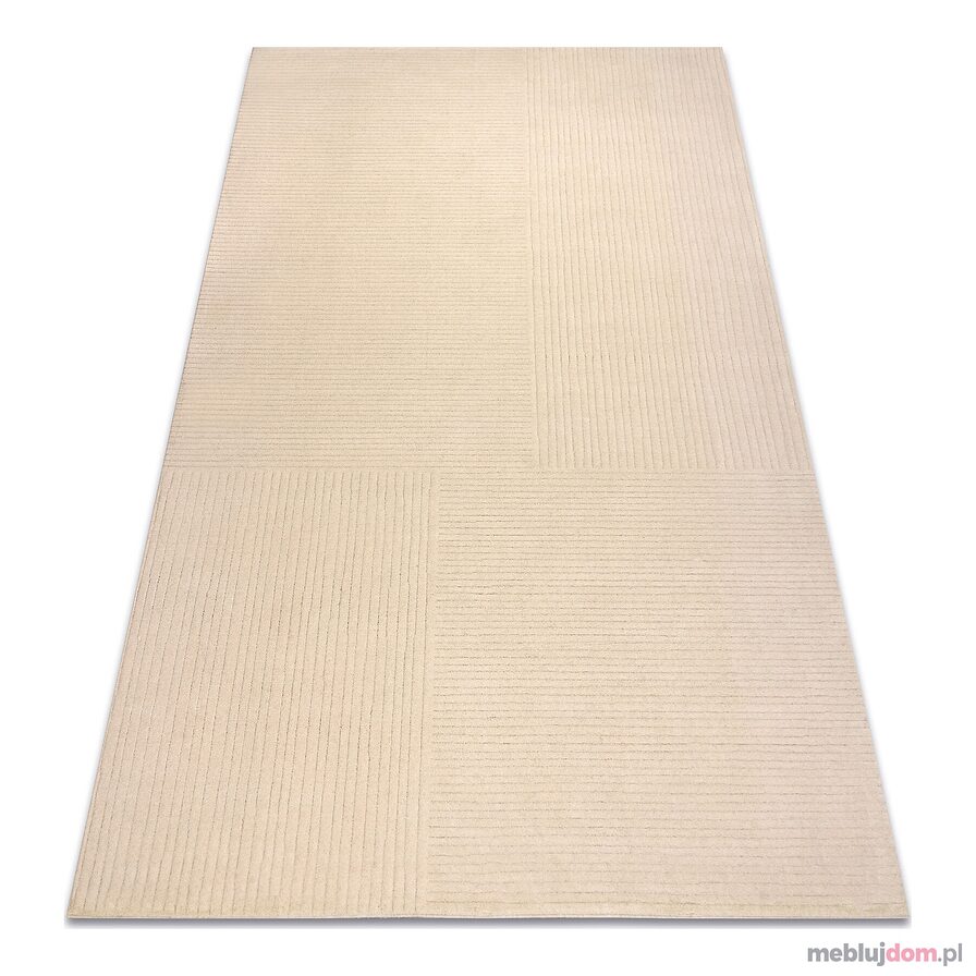 Dywan TEXTURA 488.23.LA100 wełniany OSTA - Linie, geometryczny strukturalny krem