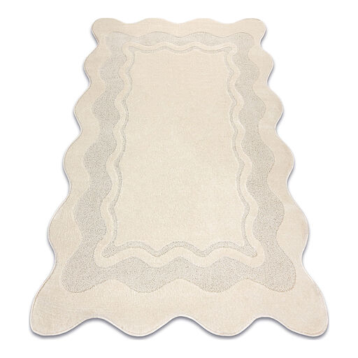 Dywan DUNE 2879 SHAPE krem - Ramka, strukturalny, nieregularny kształt