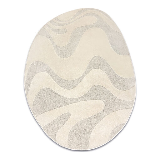 Dywan DUNE 8083 SHAPE krem - Abstrakcja, strukturalny, nieregularny kształt