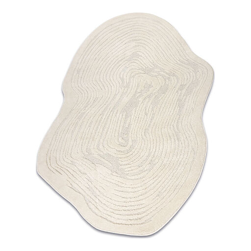 Dywan DUNE 8058 SHAPE krem - Pień, słój drzewa, strukturalny, nieregularny kształt