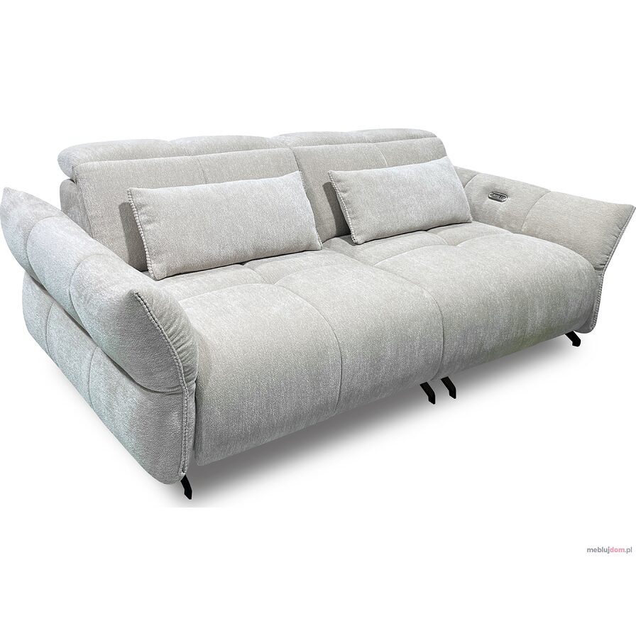Sofa relaksacyjna rozkładana TREANO beżowa rozkładana elektrycznie