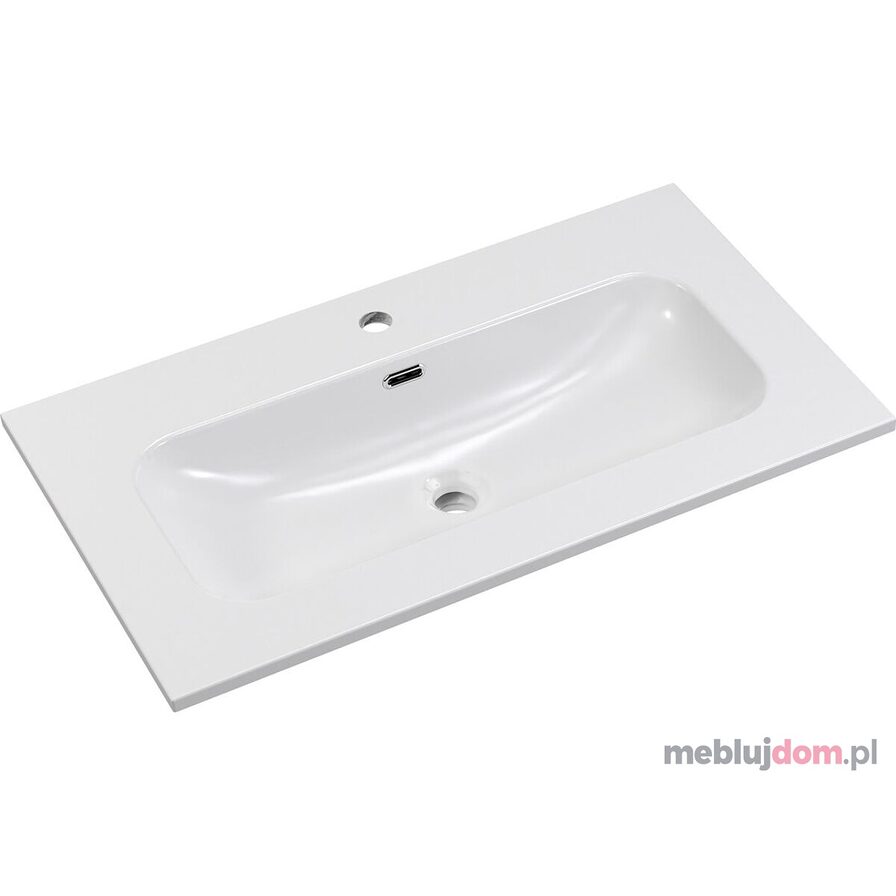 Umywalka meblowa jednokomorowa FLY WHITE GLOSS UM 80-46 DP ( E-8073-80 )