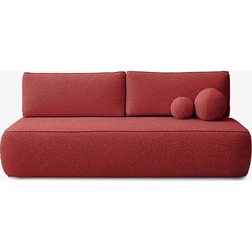 Sofa Rozkładana ARVETO Bordowa Boucle