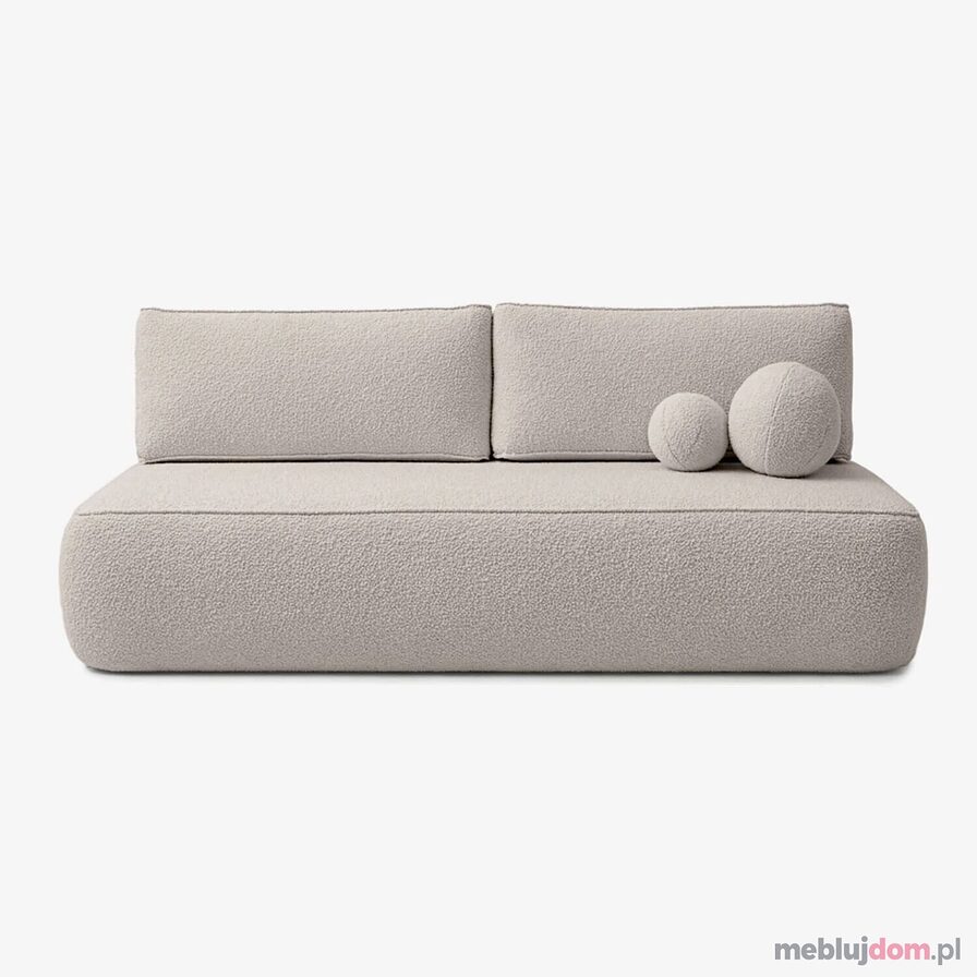 Sofa Rozkładana ARVETO Kremowa Boucle