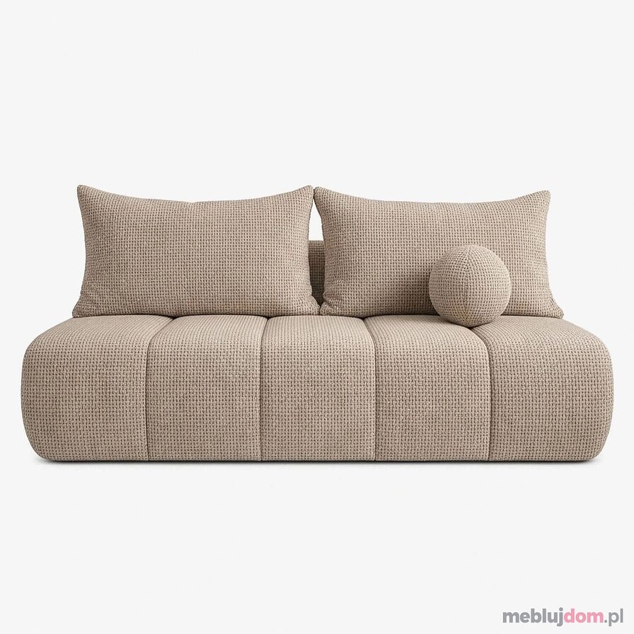 Sofa Rozkładana SARIA Beżowa Szenilowa