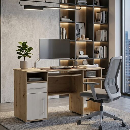 Biurko ADA AD-B1 - Dąb artisan + Buk fiord