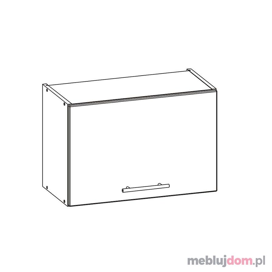 Szafka górna TIFFANY T7/G60o (Biały + biały połysk)