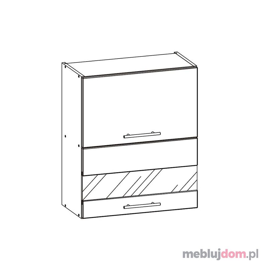 Witryna TIFFANY T9/G60w (Biały + biały połysk)