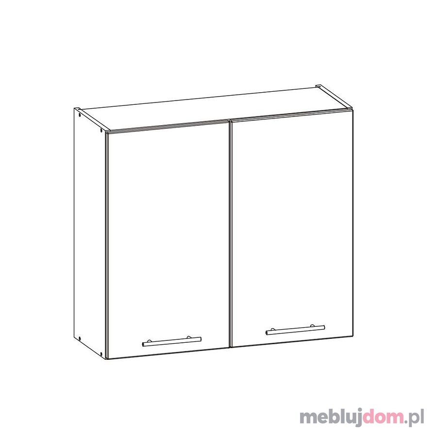 Szafka górna TIFFANY T11/G80 (Biały + biały połysk)