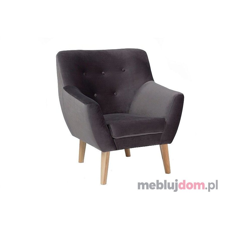 Fotel NORDIC I Signal Velvet Bluvel 14 Szary