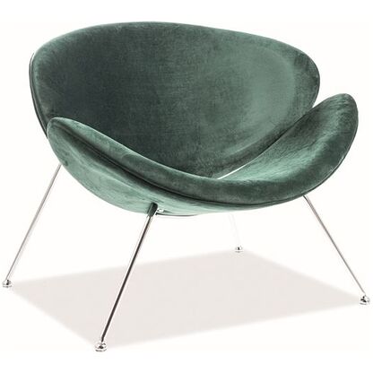 Fotel MAJOR Chrom Velvet SIgnal Bluvel 78 zielony