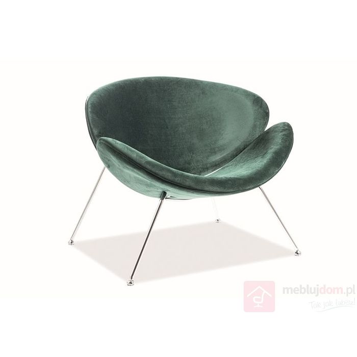 Fotel MAJOR Chrom Velvet SIgnal Bluvel 78 zielony