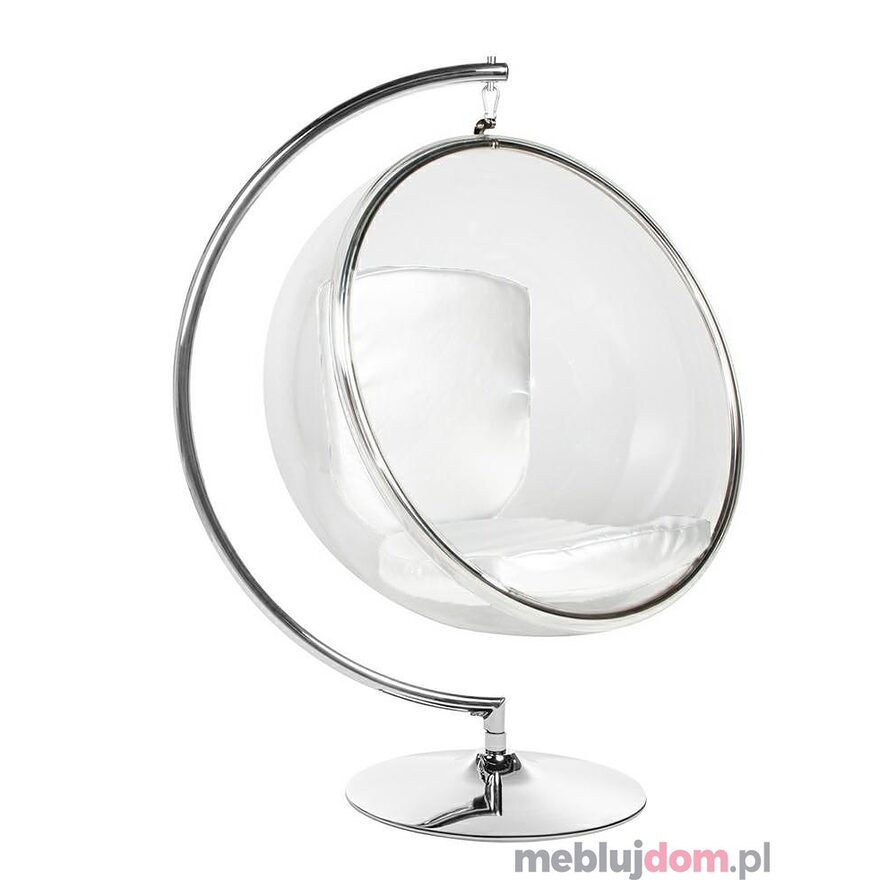 Fotel BUBBLE STAND poduszka ekoskóra biały