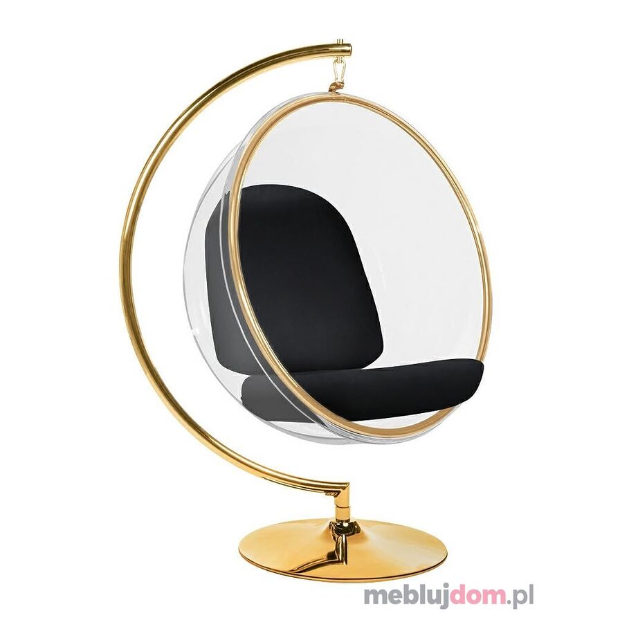 Fotel BUBBLE STAND GOLD poduszka welur