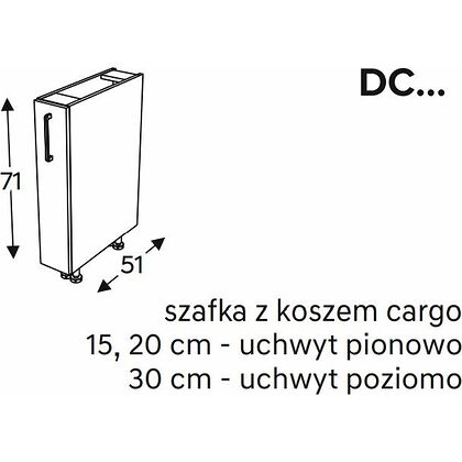 Szafka dolna KAMMONO BLACK DC
