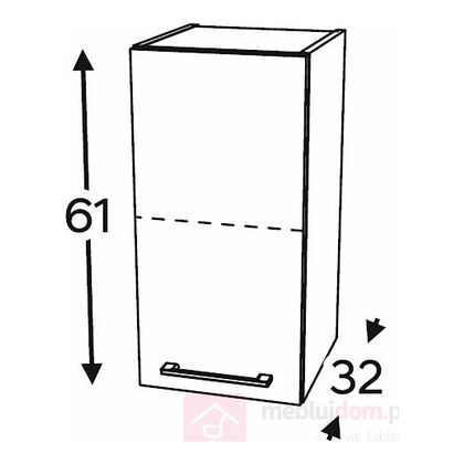 Szafki wiszące KAMMONO BLACK W1 61