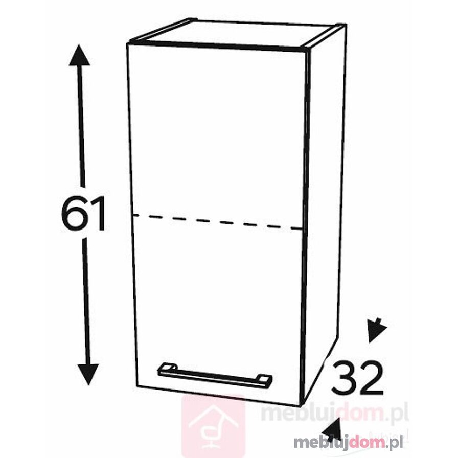 Szafki wiszące KAMMONO BLACK W1 61