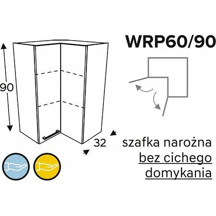 Szafka górna KAMMONO WRP60 90 szafka narożna