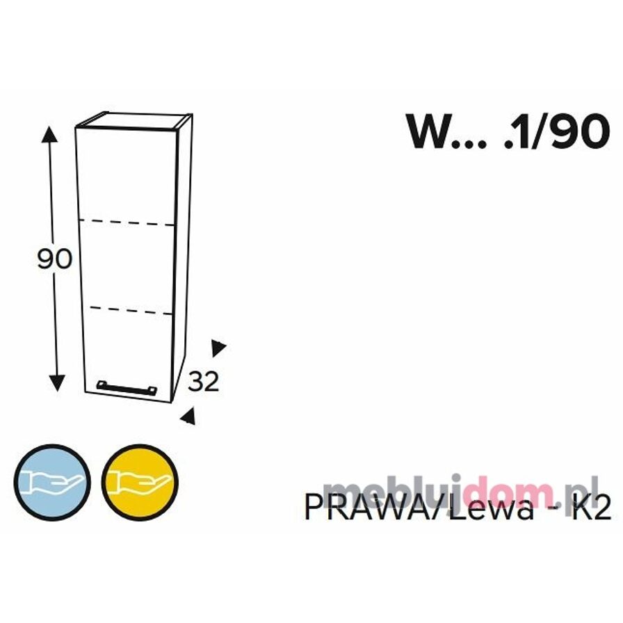 Szafka górna KAMMONO CLASSIC W1 90