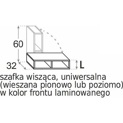 Szafka górna kończąca DXL WB UNI18/600