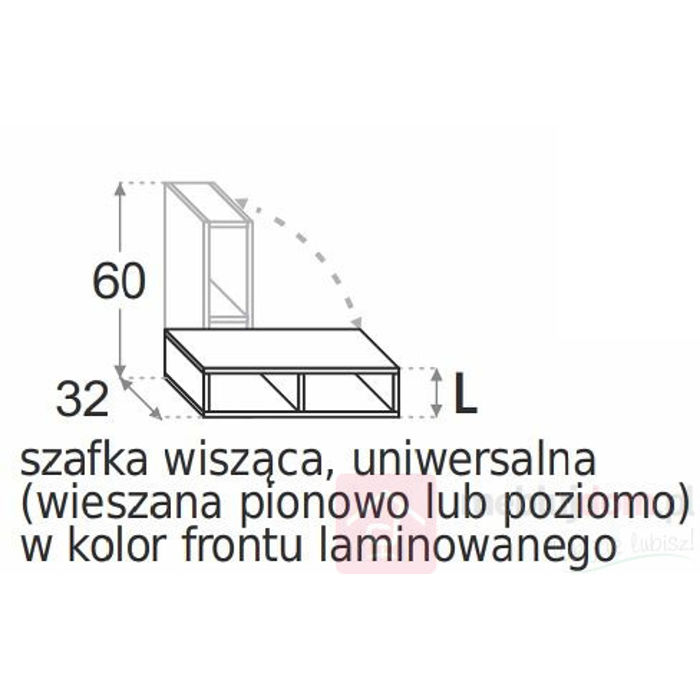 Szafka górna kończąca DXL WB UNI18/600