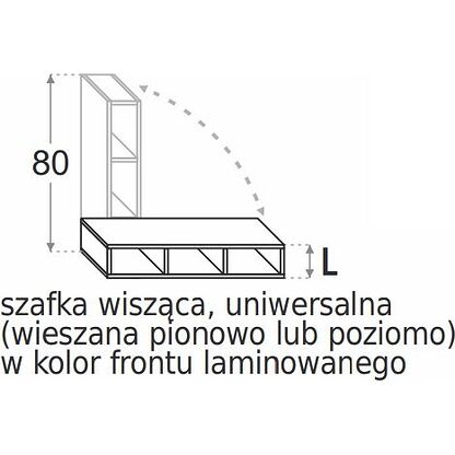 Szafka górna kończąca DXL WB UNI18/800
