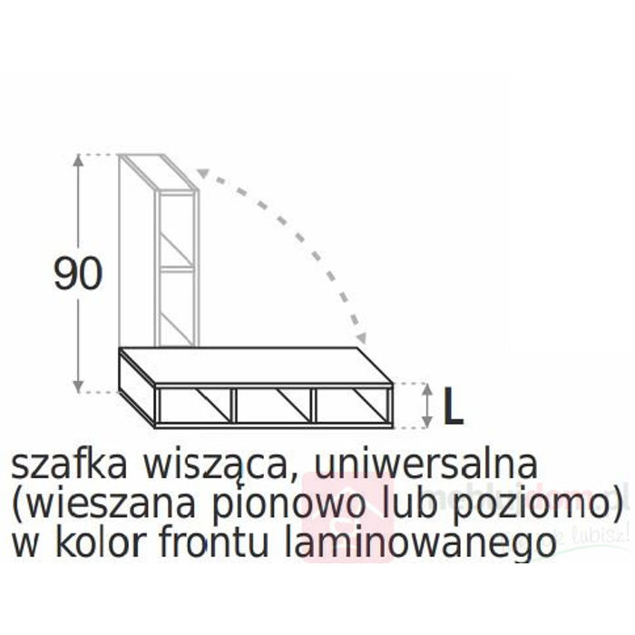 Szafka górna kończąca DXL WB UNI18/900