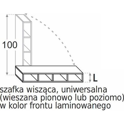 Szafka górna kończąca DXL WB UNI18/1000
