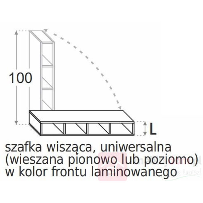 Szafka górna kończąca DXL WB UNI18/1000