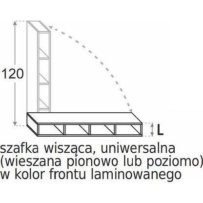 Szafka górna kończąca DXL WB UNI18/1200