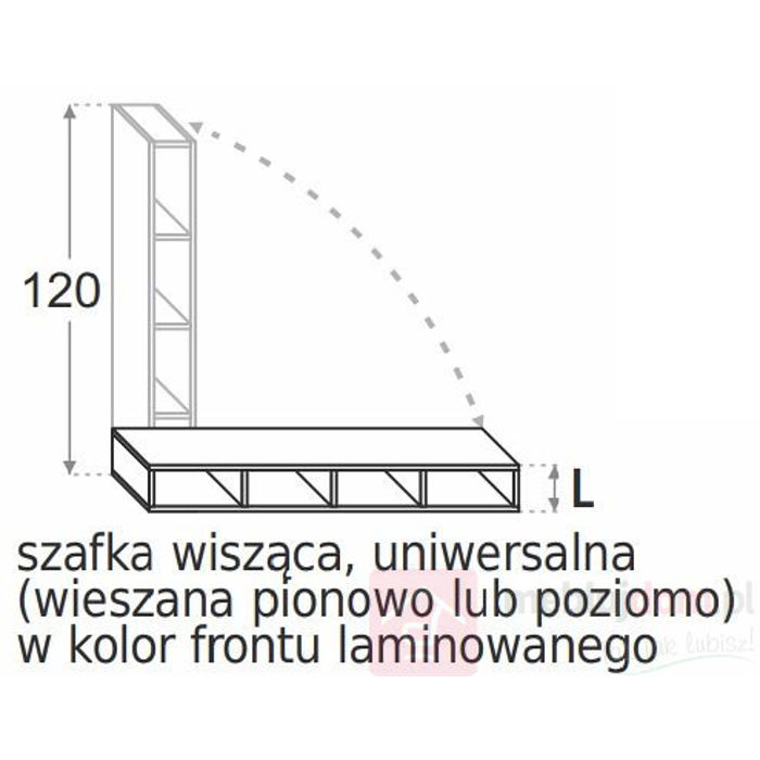 Szafka górna kończąca DXL WB UNI18/1200
