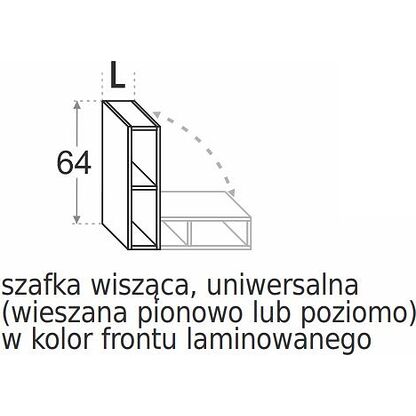 Szafka górna kończąca DXL WB UNI18/64