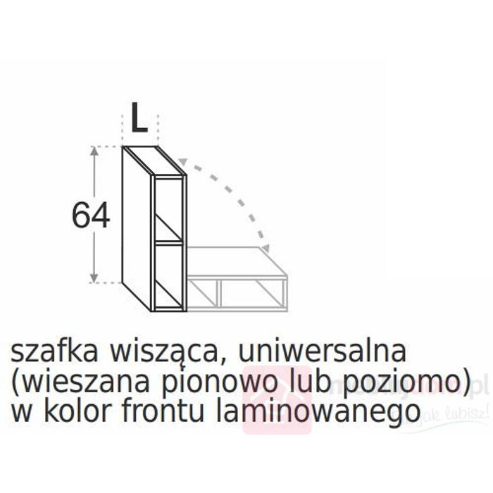 Szafka górna kończąca DXL WB UNI18/64