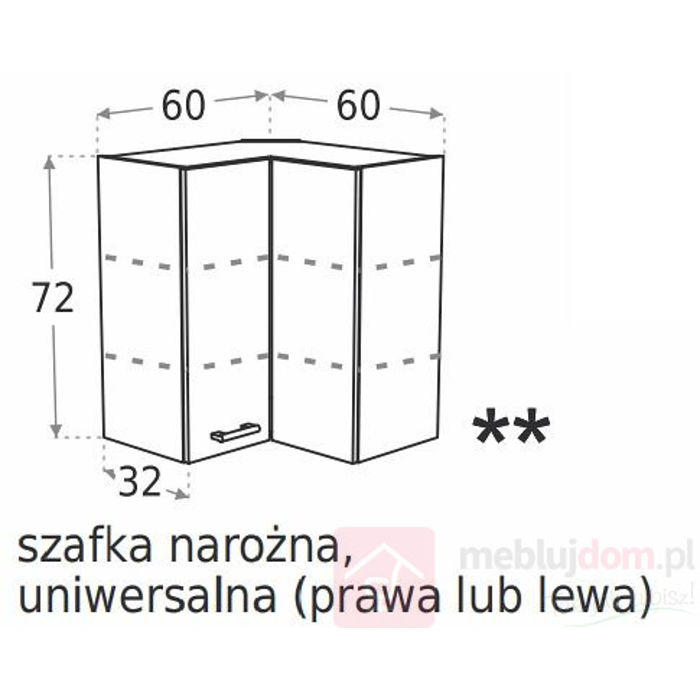 Szafka górna narożna DUO WRP6