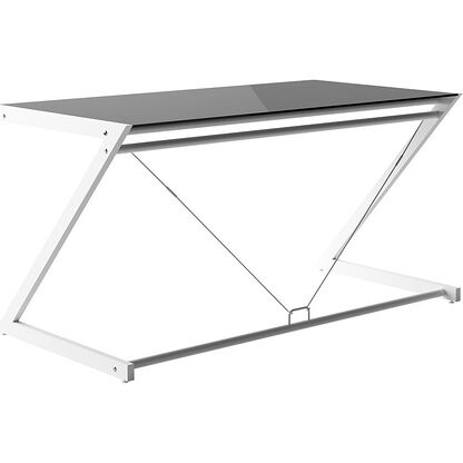 Biurko Z-LINE GLASS biały stelaż