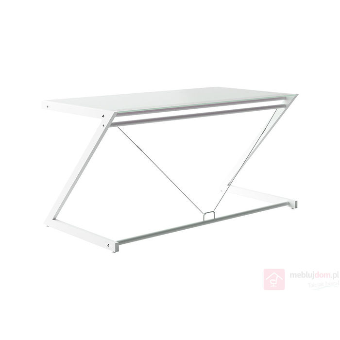 Biurko Z-LINE GLASS biały stelaż
