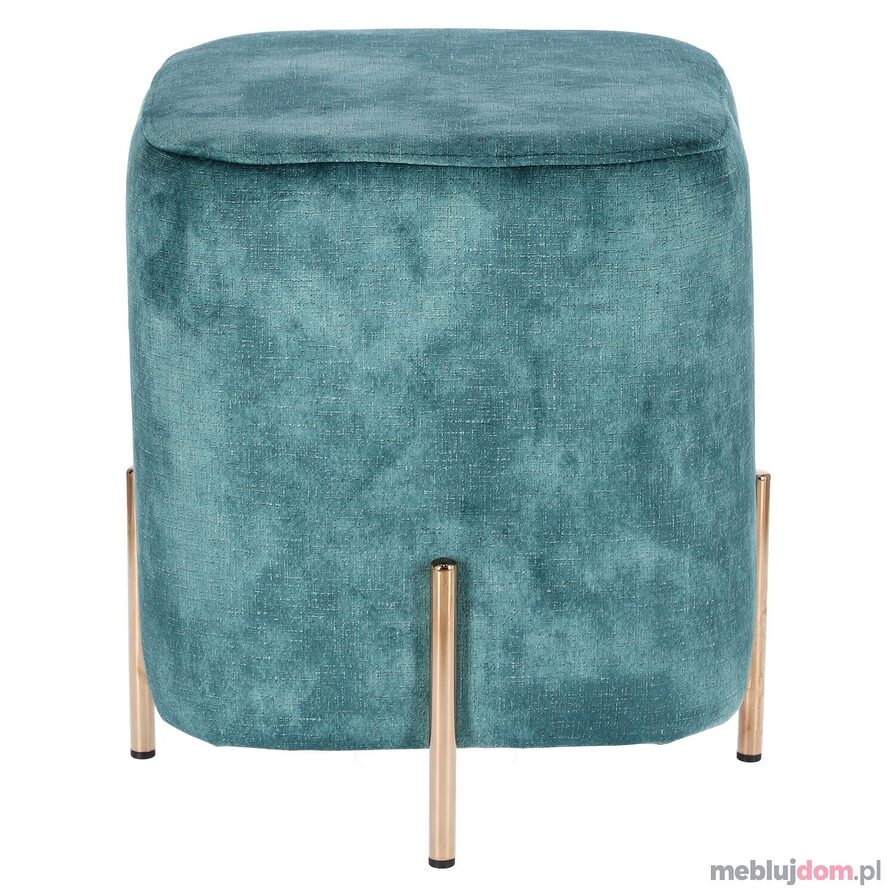 Pufa Izbit Velvet niebieska 